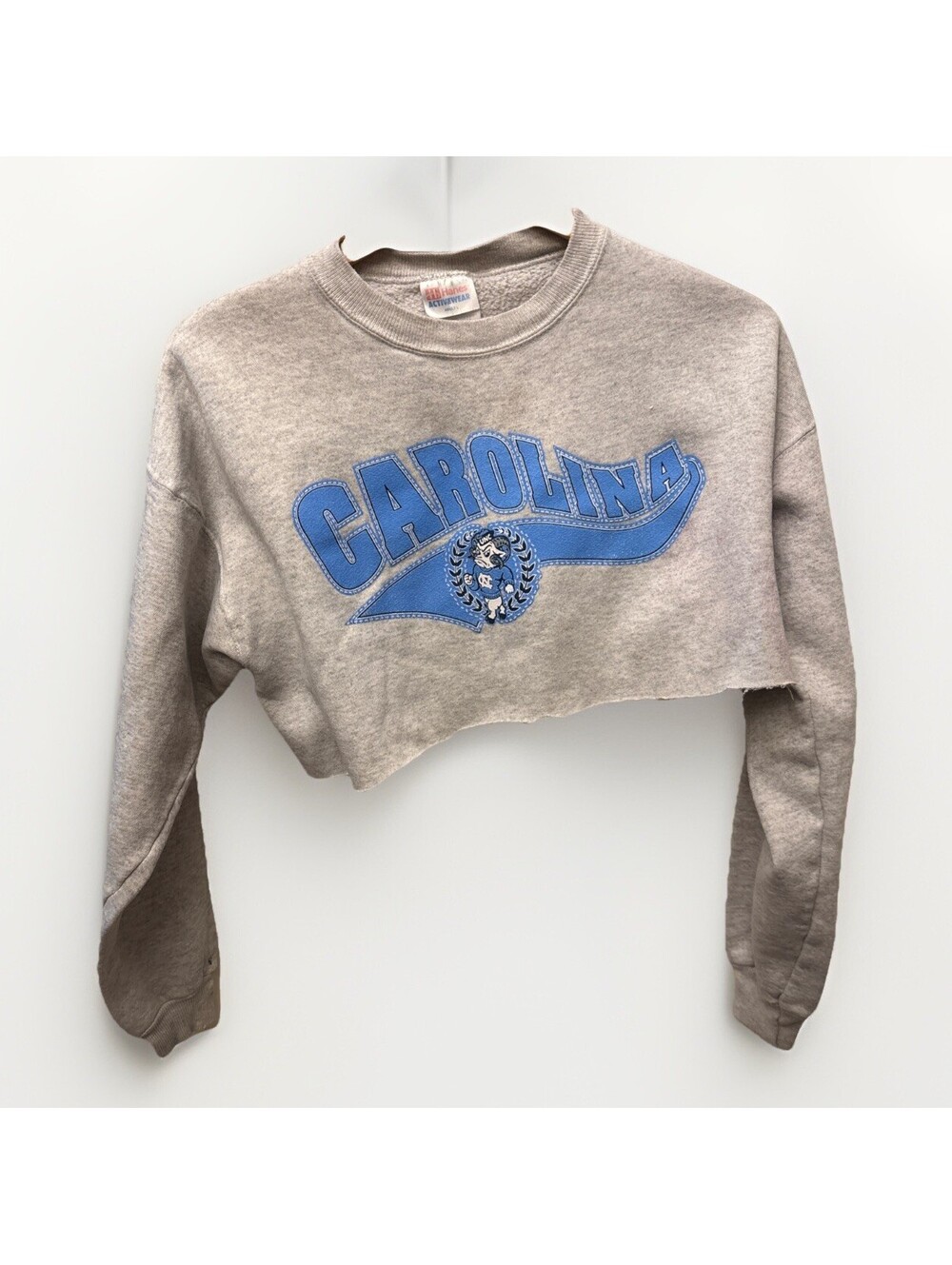 90s North Carolina Tar Heels Vintage NCAA UNC College Cropped Sweatshirt Large